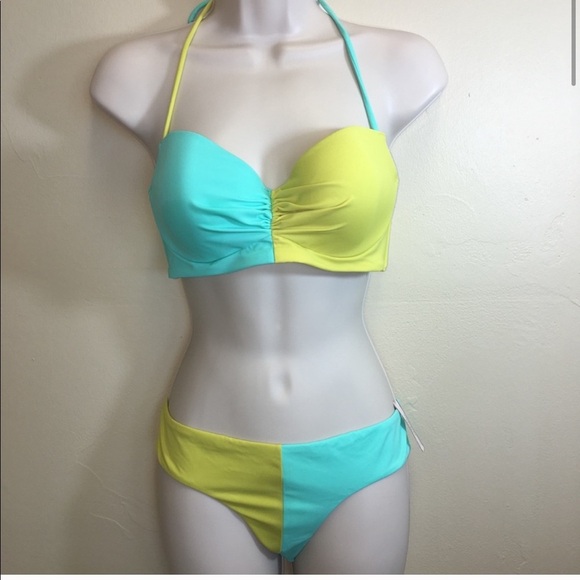 Victoria's Secret Swim Colorblock Bikini Set NWT - Picture 2 of 8